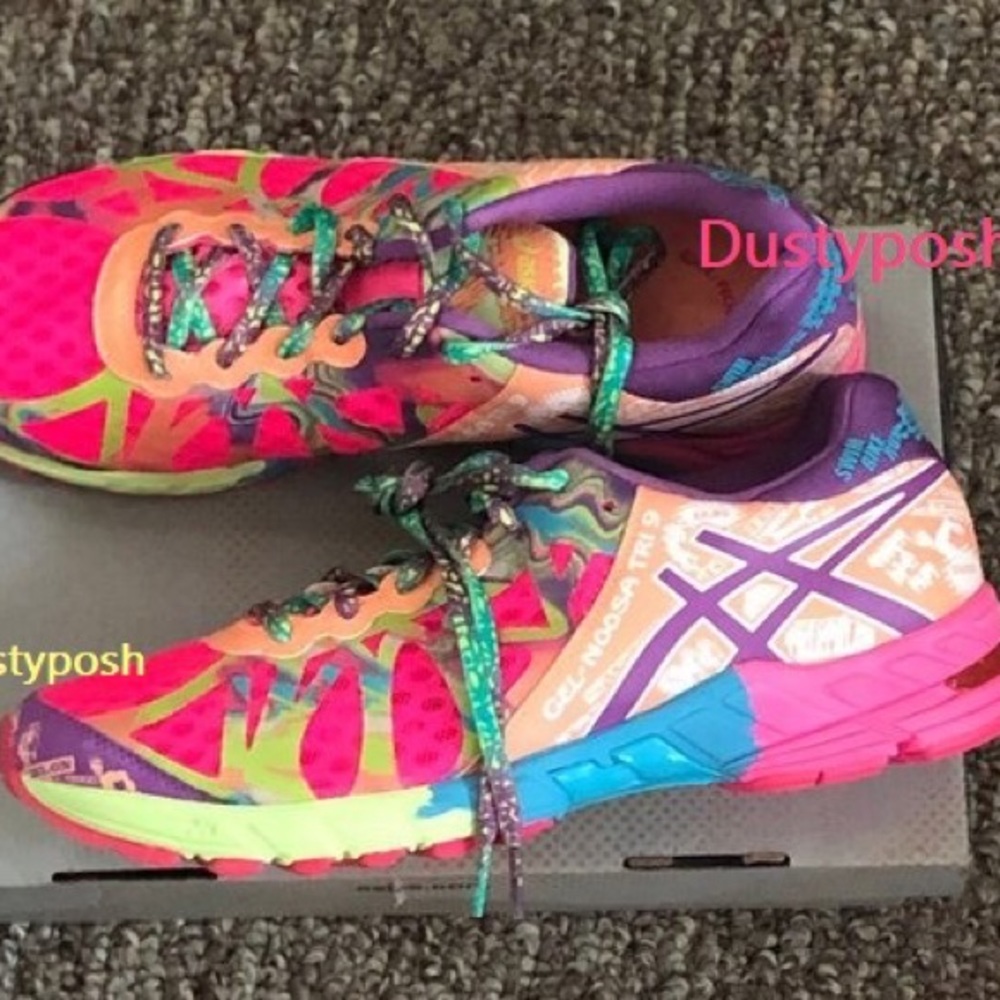 Asics Gel Noosa Tri 9 Womens Running Sneakers Pink Blue Purple New 9.5